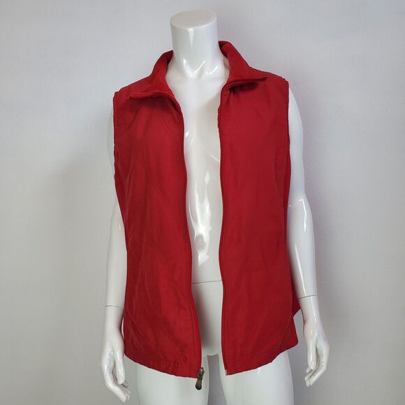 Columbia Plus Size Red Quilted Fleece Vest - Picture 2 of 9